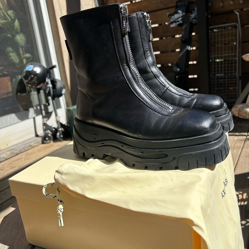 Axel Arigato Blyde Platform Leather Ankle boots - Picture 4 of 16
